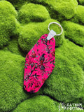 RESTOCKED Pirates Magenta Breakup Robe Hotel Diamond Keychain