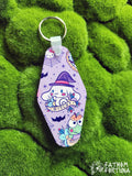 Pastel Halloween Anime Cat Hotel Diamond Keychain