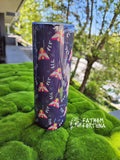 Faux Embroidery Rosy Maple Moth 20oz Stainless Steel Insulated Drink Tumbler MADE TO ORDER