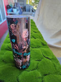 Izzy Meow Meow Pirates 20oz Stainless Steel Insulated Tumbler Teal Text  MADE TO ORDER