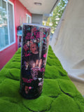 Izzy Meow Meow Pirates 20oz Stainless Steel Insulated Tumbler Pink  MADE TO ORDER
