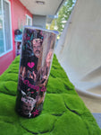 Izzy Meow Meow Pirates 20oz Stainless Steel Insulated Tumbler Pink  MADE TO ORDER