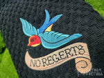 No Regerts Sparrow Embroidered Hand Towel