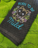 Born To Be Mild Embroidered Hand Towel