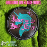 Indestructible Unicorn Pirates Embroidered Iron On Patch