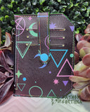 Neon Pentagrams & Skulls Pocket Pal Mini Travel Wallet 1