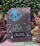 Neon Pentagrams & Skulls Pocket Pal Mini Travel Wallet 1