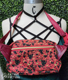 Poinsettia Cats Boxy On The Go Convertible Bag