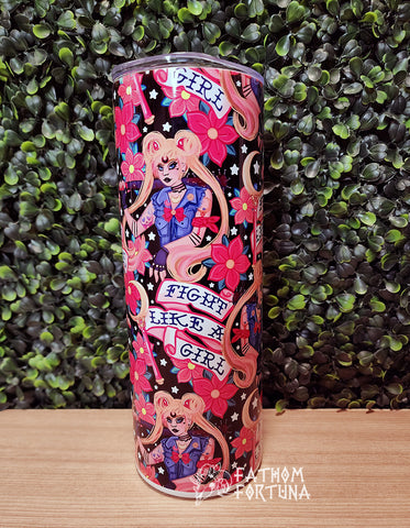Fight Like A Girl Sailor 20oz Stainless Steel Insulated Drink Tumbler