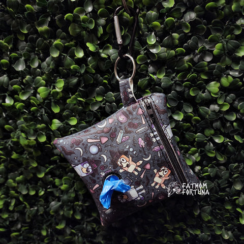 Witchy Pup Sisters Dog Poo Bag Keychain