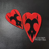 Imp Circus Skull Heart Embroidered Iron On Patch Helluva Boss