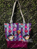 Loo Loo Purple & Mint Tote Bag