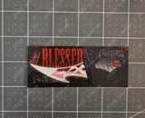 #BLESSED Dagger Reflective Vinyl Sticker
