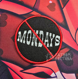 Husk Hates Mondays Embroidered Iron On Patch
