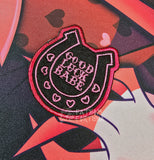 Lucky Babe Embroidered Iron On Patch