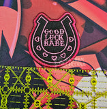 Lucky Babe Embroidered Iron On Patch