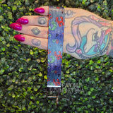 Teal Wormhorse & Banana Pudding Wristlet Keychain Fob Made To Order