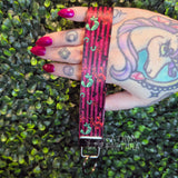 Red Wormhorse & Banana Pudding Wristlet Keychain Fob Made To Order