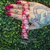 Pink Haired Peanut Gremlin Wristlet Keychain Fob Made To Order