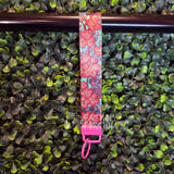 Cherry Blossoms Wristlet Keychain Fob Made To Order
