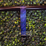 Ozzie's Wallpaper Purple Wristlet Keychain Fob Made To Order