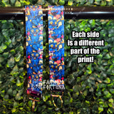 Derpy Blue Tiger Wristlet Keychain Fob Made To Order