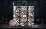 Tattooed Ghost Pup 20oz Stainless Steel Insulated Drink Tumbler Made To Order
