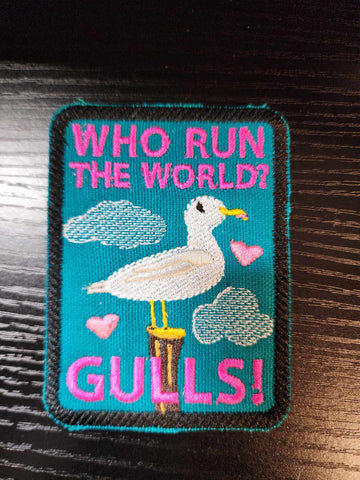 Gulls Run The World Embroidered Iron On Patch