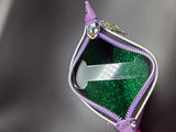 Haunted Wallpaper Pocket Pal Mini Travel Wallet GREEN SNAP
