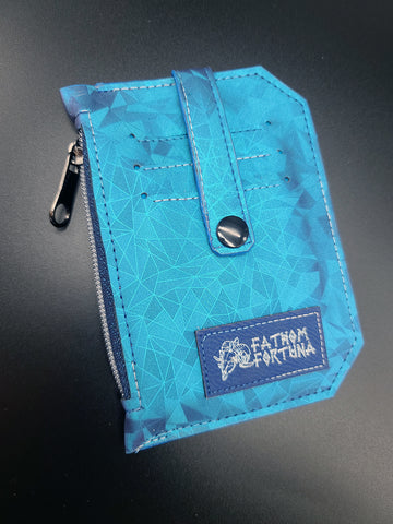 Blue Geometric Pocket Pal Mini Travel Wallet