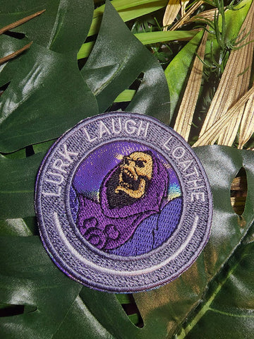 Lurk Laugh Loathe Iron On Patch