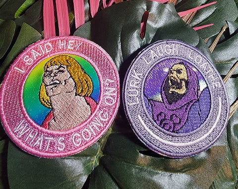 What's Going On & Lurk Laugh Loathe Iron On Patch SET