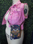 Forest Friends Great Horned Owl Slim Crossbody Bag ZIPPER POCKET BACK