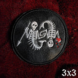 Gentlebeard Mermaid Skeletons Embroidered Iron On Patch Black Vinyl