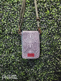 Green Yule Vinyl Slim Crossbody Bag WINDOWED BACK