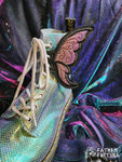 Iridescent Oil Slick Fairy Applique Shoe Wings