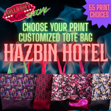 CLOSED Hellbent Con Choose Your Own Print Tote HELL HOTEL (Ships in November)