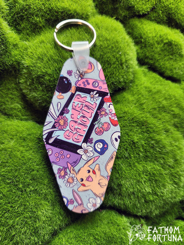 Pastel Gamer Ghoul Hotel Diamond Keychain