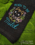 Born To Be Mild Embroidered Hand Towel