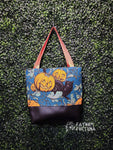 Black Cat & Jack O Lantern Tote Bag