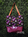 Purple Bats & Ghosts Tote Bag