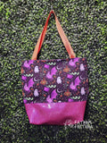 Purple Bats & Ghosts Tote Bag