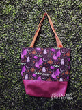 Purple Bats & Ghosts Tote Bag