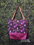 Purple Bats & Ghosts Tote Bag