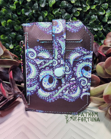 Teal Tentacles Pocket Pal Mini Travel Wallet 2