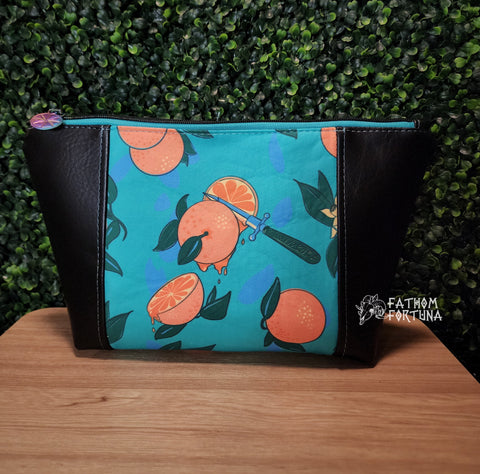 Jim's Oranges Zippered Beauty Bag 1