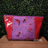 Dragonfruit Damask Raccoons Zippered Beauty Bag