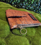 Brown LOTR Script Pocket Pal Mini Travel Wallet