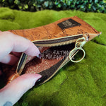 Brown LOTR Script Pocket Pal Mini Travel Wallet