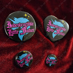 Indestructible Unicorn Teal Button Pin